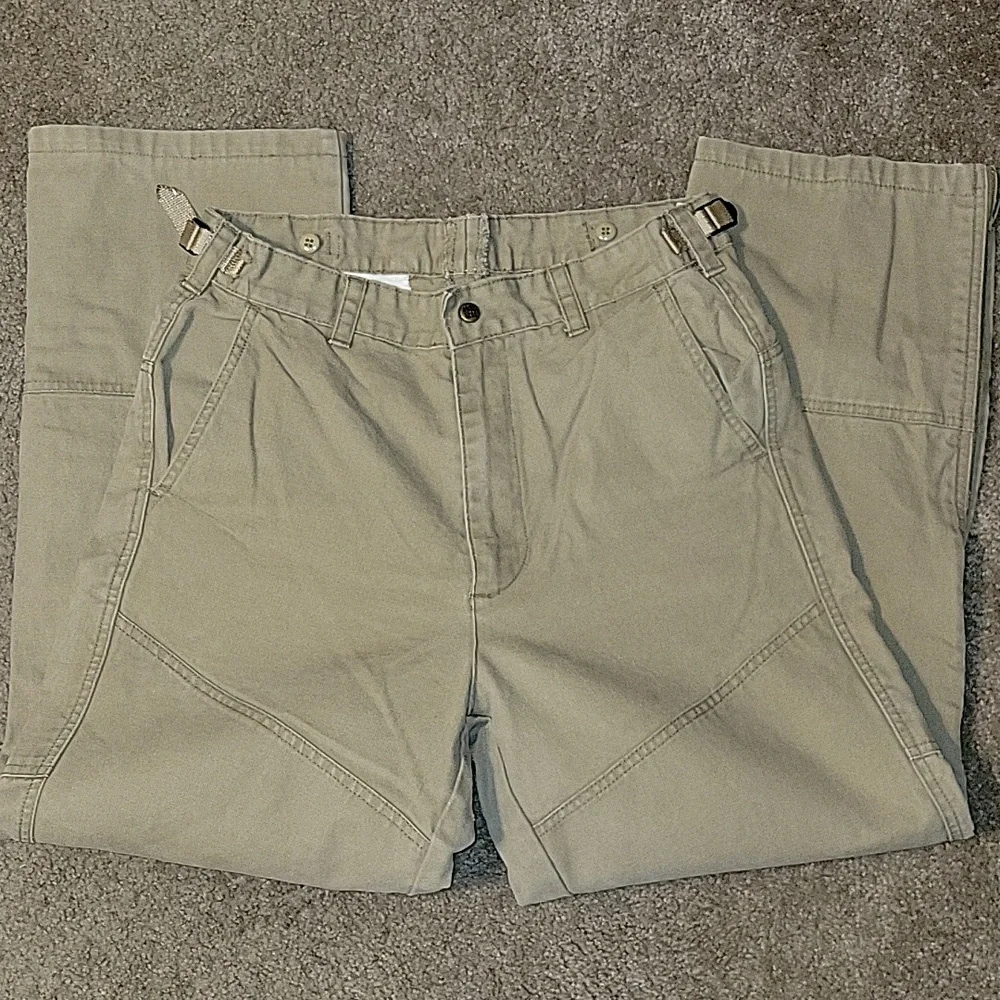 COLOMBIA OUTDOOR JEANS ZIPPER BOTTOMS ADJUSTABLE WAIST DOUBLE KNEE STYLE 34